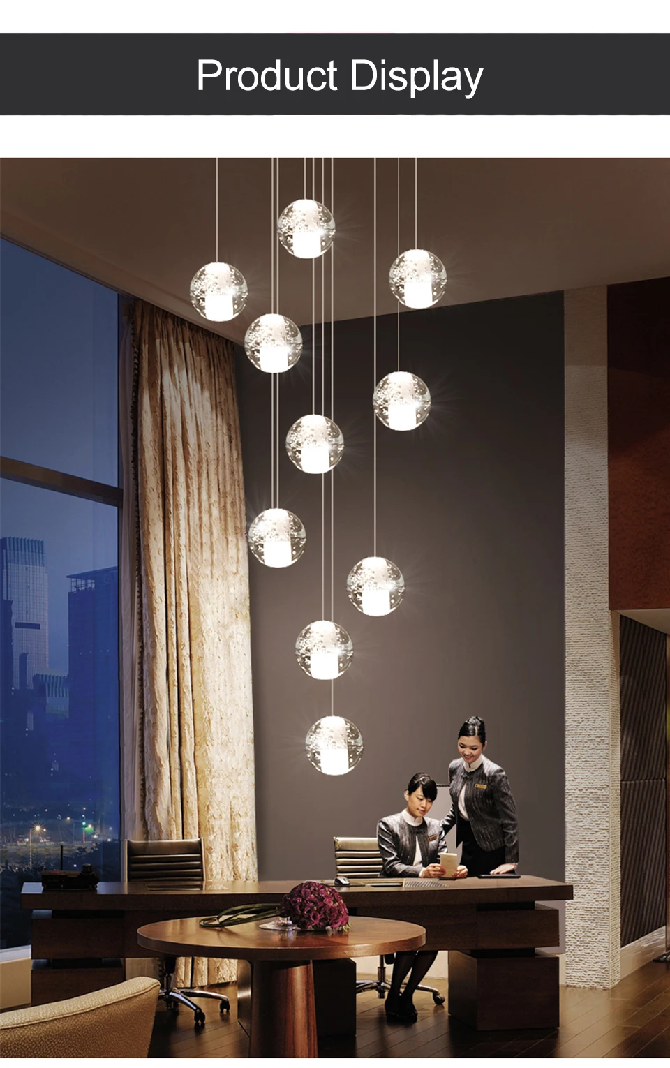 Spiral Staircase Living Room Chandeliers Crystal Ball Led Ceiling Light Lustre Chandelier Modern 2026 Decoration Bedroom Dining