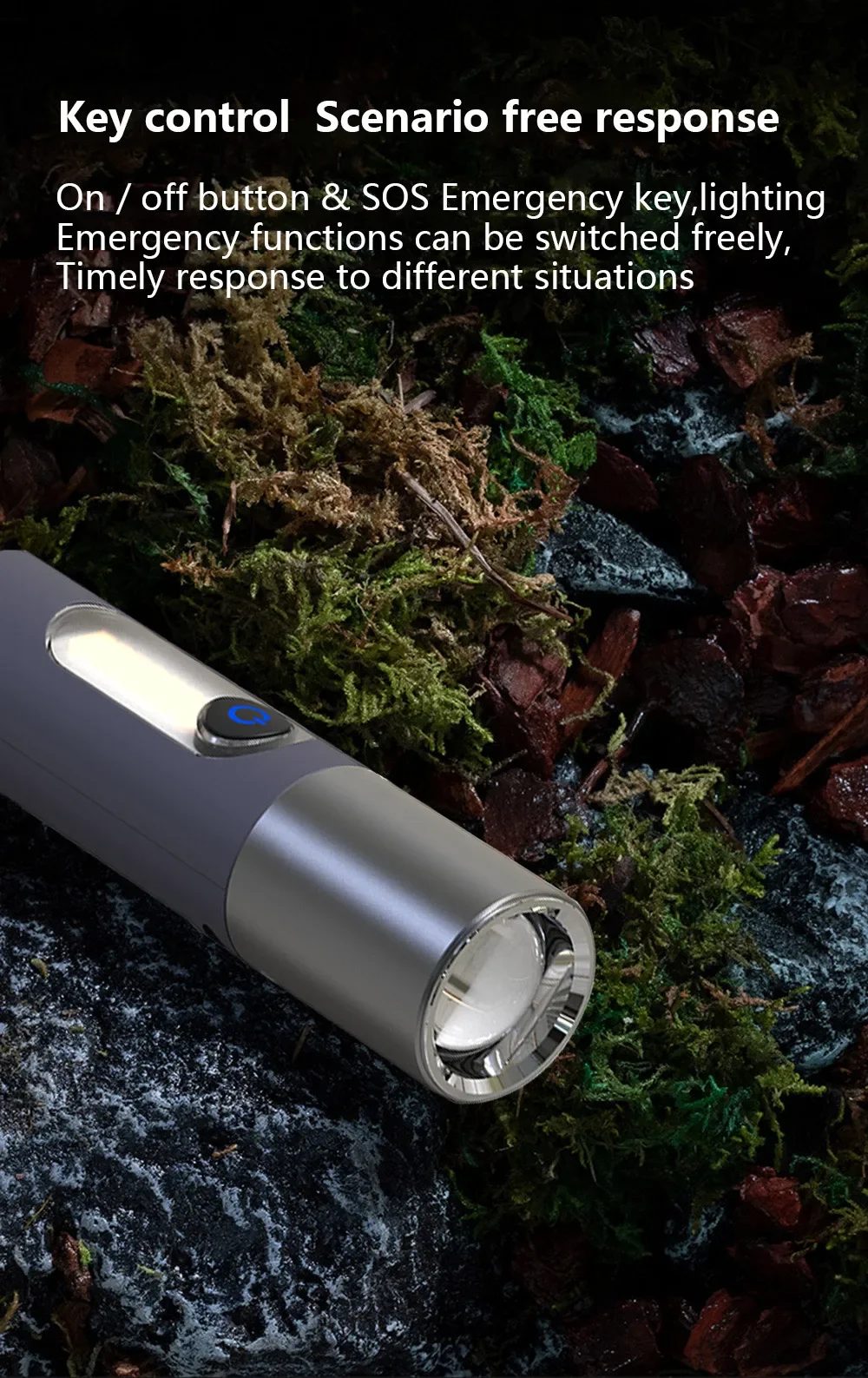 Strong Light Zoom LED Flashlight P50/White Laser Lighting Torch USB Rechargeable Lantern Outdoor Portable Camping Lamp with Hook