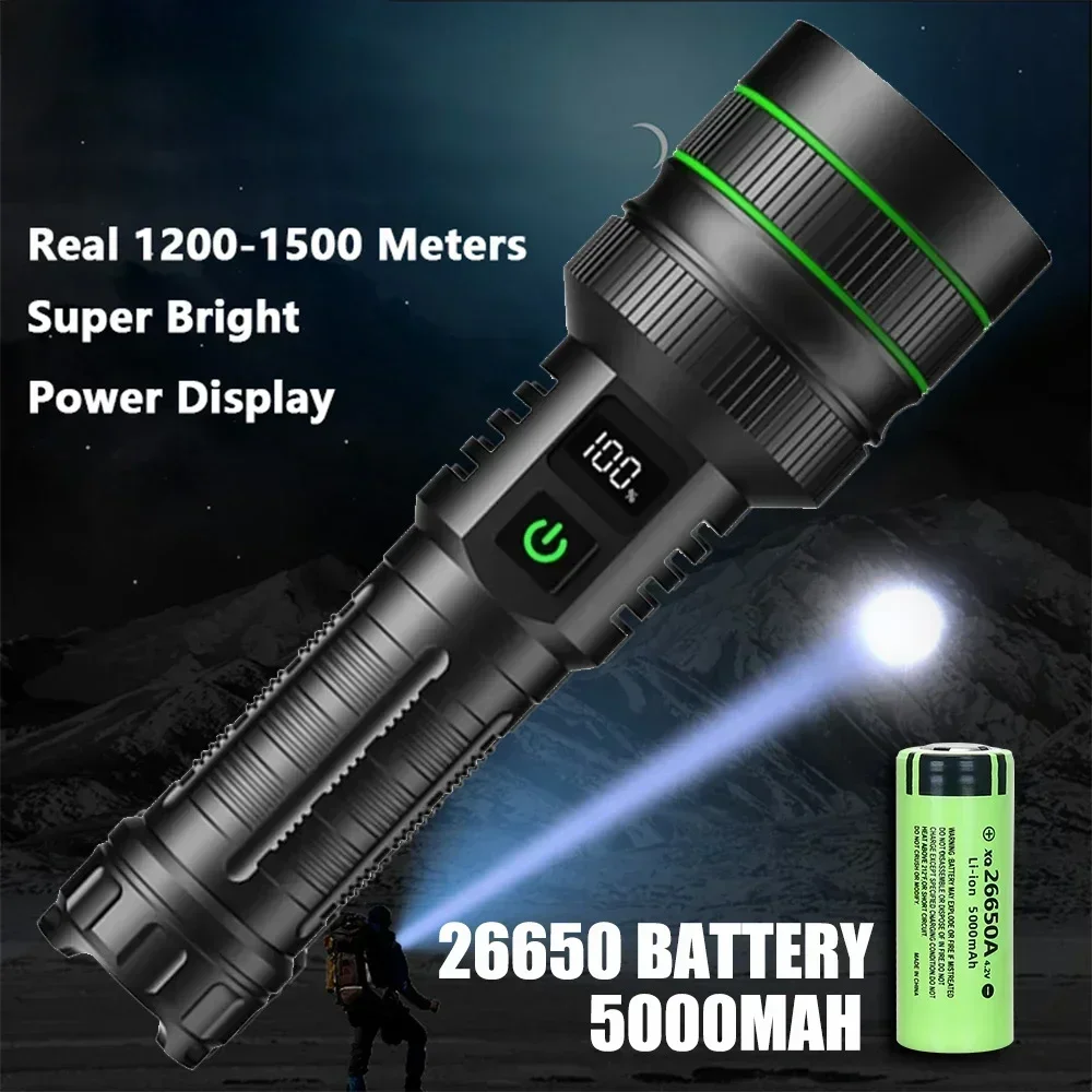 90000LM High Power XHP50 Led Flashlight Rechargeable Torch Zoom Usb Hand Lantern Camping Outdoor Waterproof Emergency