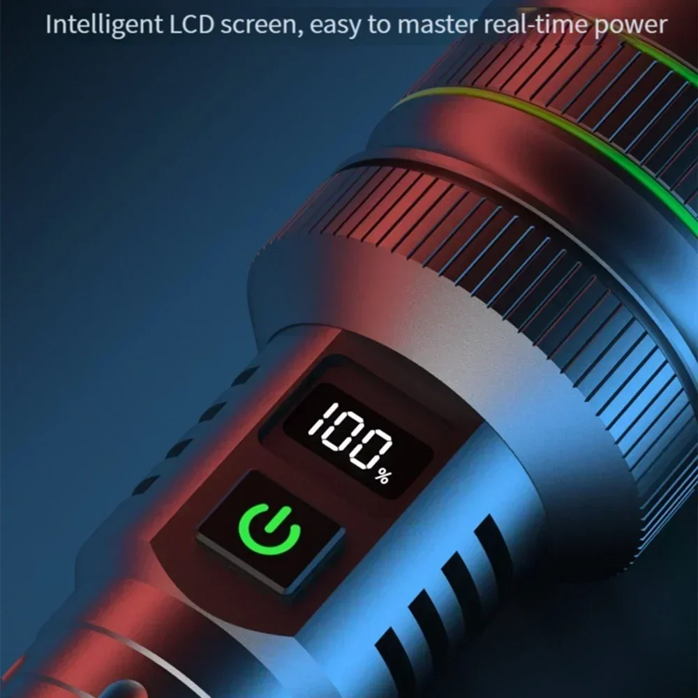 90000LM High Power XHP50 Led Flashlight Rechargeable Torch Zoom Usb Hand Lantern Camping Outdoor Waterproof Emergency