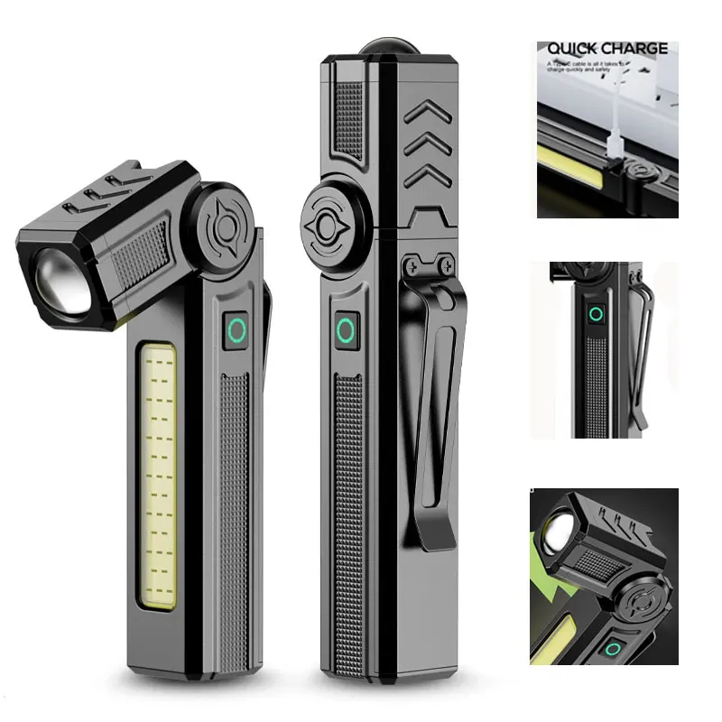 Powerful LED Flashlight Super Bright Spotlight Long Range Zoomable Emergency Torch Outdoor Tactical Flashlight Power Display