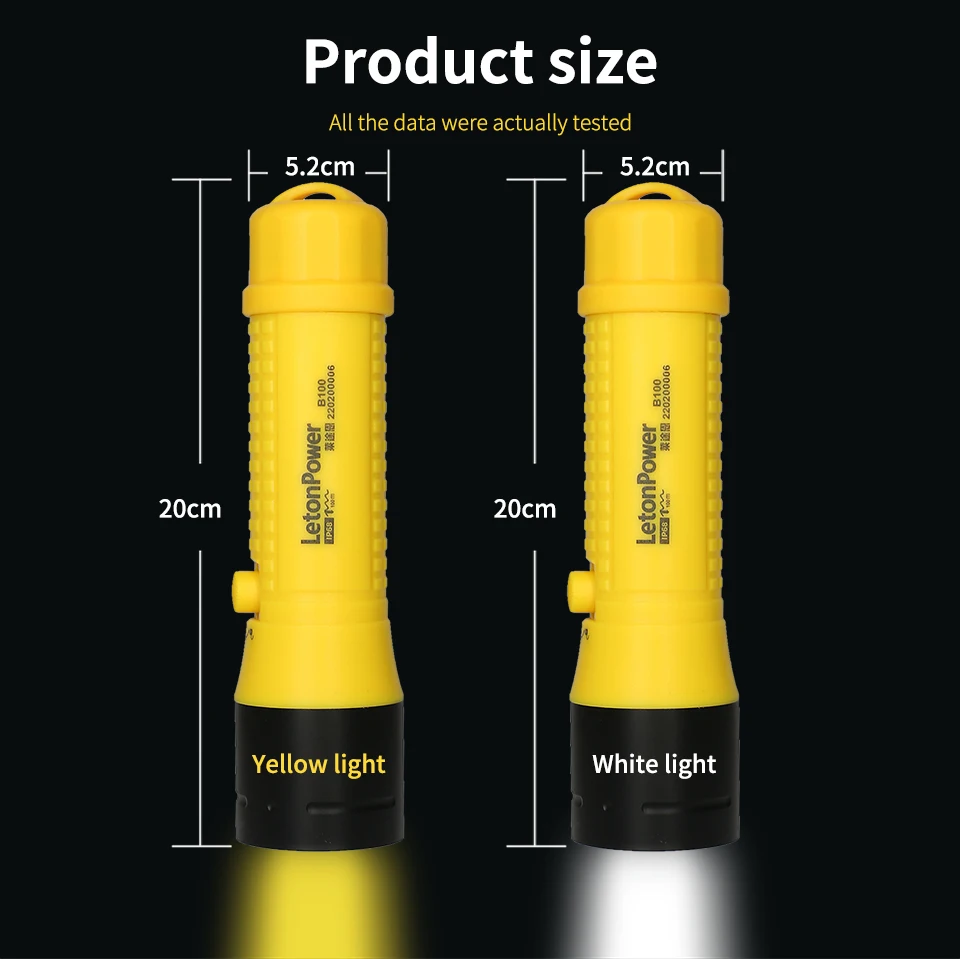 Diving Flashlight 3000LM CERR LED focus long waterproof night submersible fishing IPX8 outdoor underwater strong penetrati