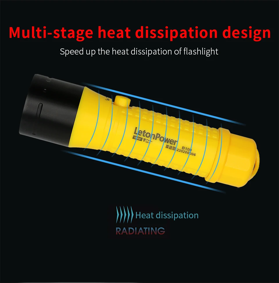 Diving Flashlight 3000LM CERR LED focus long waterproof night submersible fishing IPX8 outdoor underwater strong penetrati