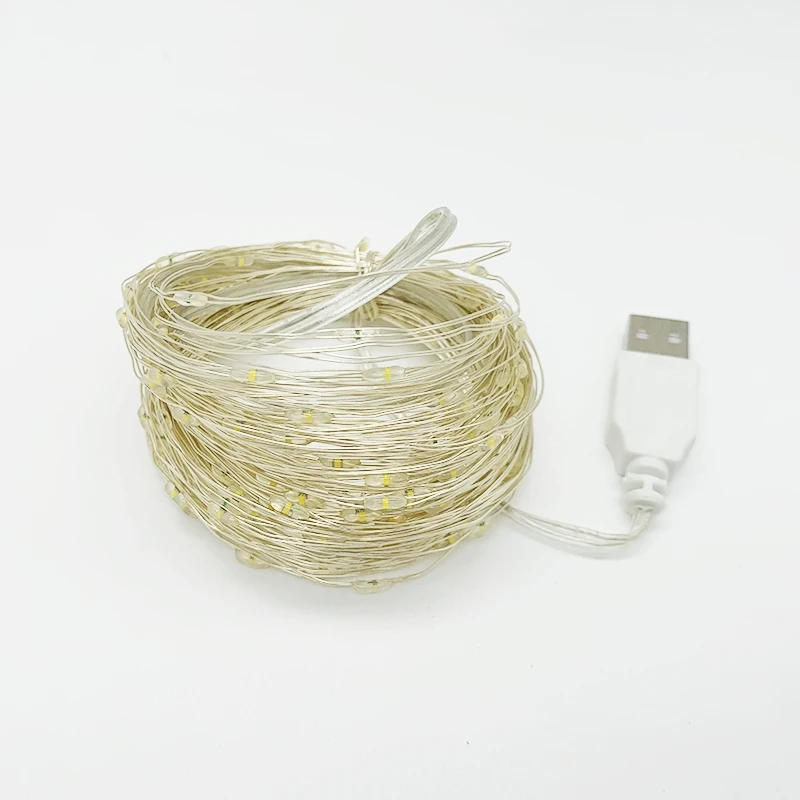 10/20M Copper Wire LED Lights String USB/Battery Waterproof Garland Fairy Light Christmas Wedding Party Decor Holiday Lighting