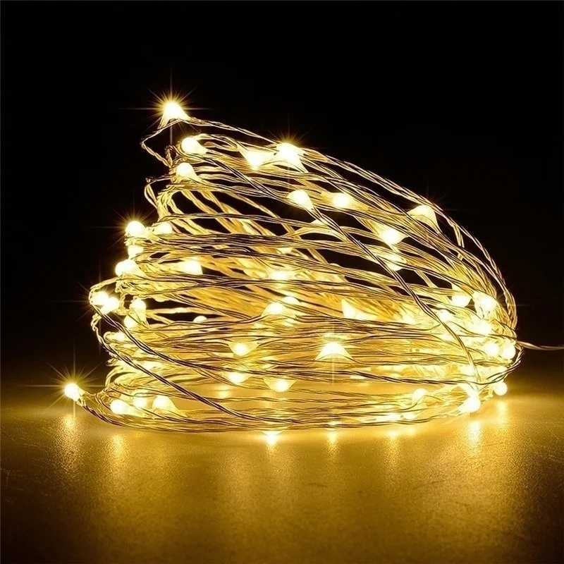 10/20M Copper Wire LED Lights String USB/Battery Waterproof Garland Fairy Light Christmas Wedding Party Decor Holiday Lighting