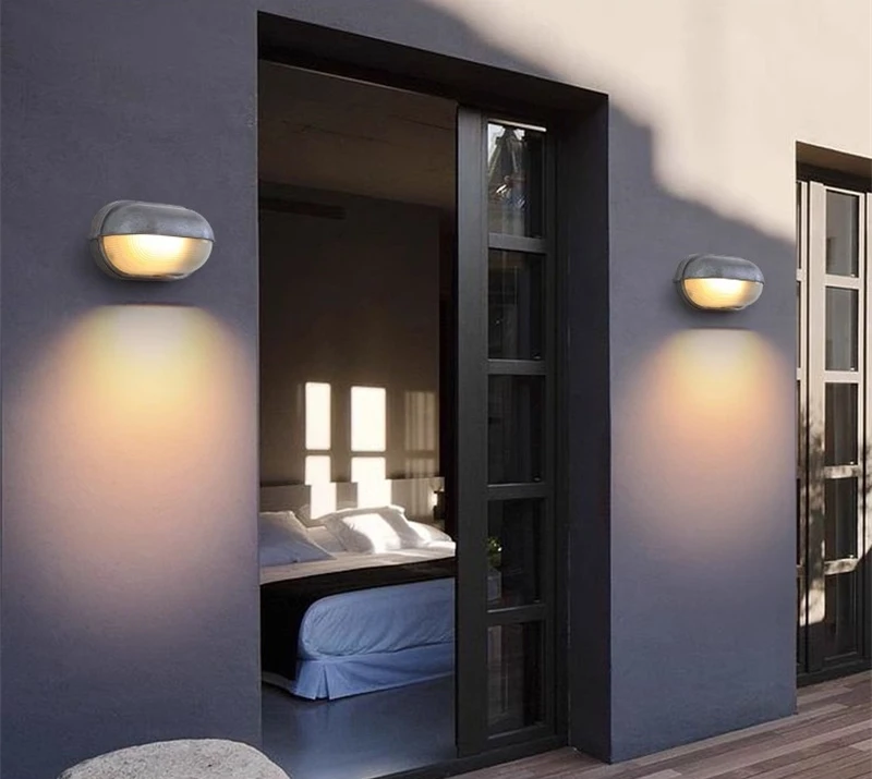 Outdoor Retro LED Wall Lamp E27 Industrial Vintage IP65 Waterproof Glass Ceiling Sconce Bathroom Garden Porch Wall Light Fixture