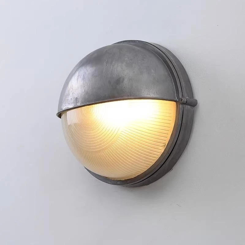 Outdoor Retro LED Wall Lamp E27 Industrial Vintage IP65 Waterproof Glass Ceiling Sconce Bathroom Garden Porch Wall Light Fixture