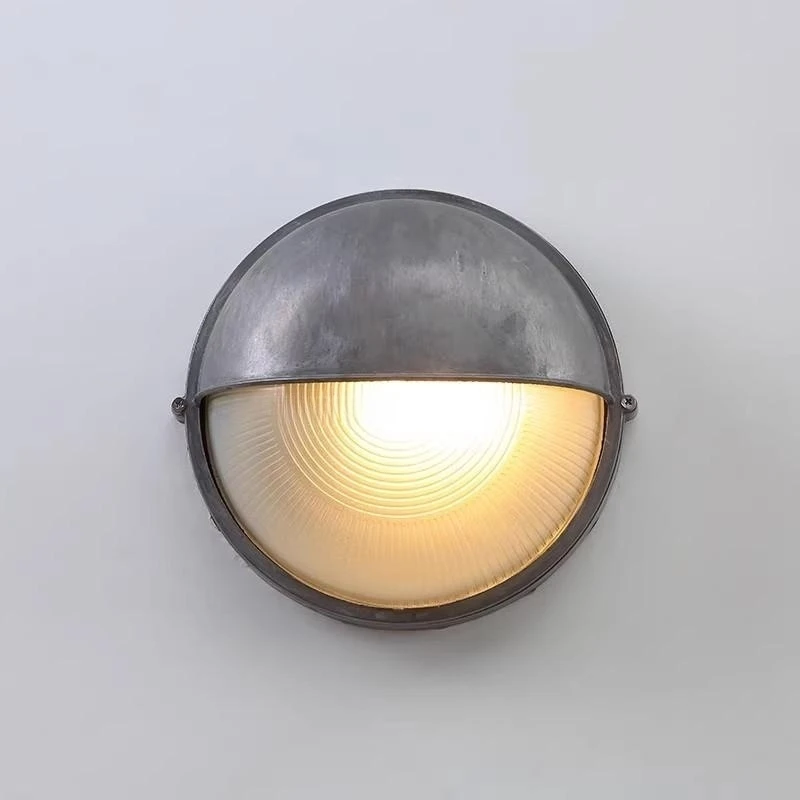 Outdoor Retro LED Wall Lamp E27 Industrial Vintage IP65 Waterproof Glass Ceiling Sconce Bathroom Garden Porch Wall Light Fixture
