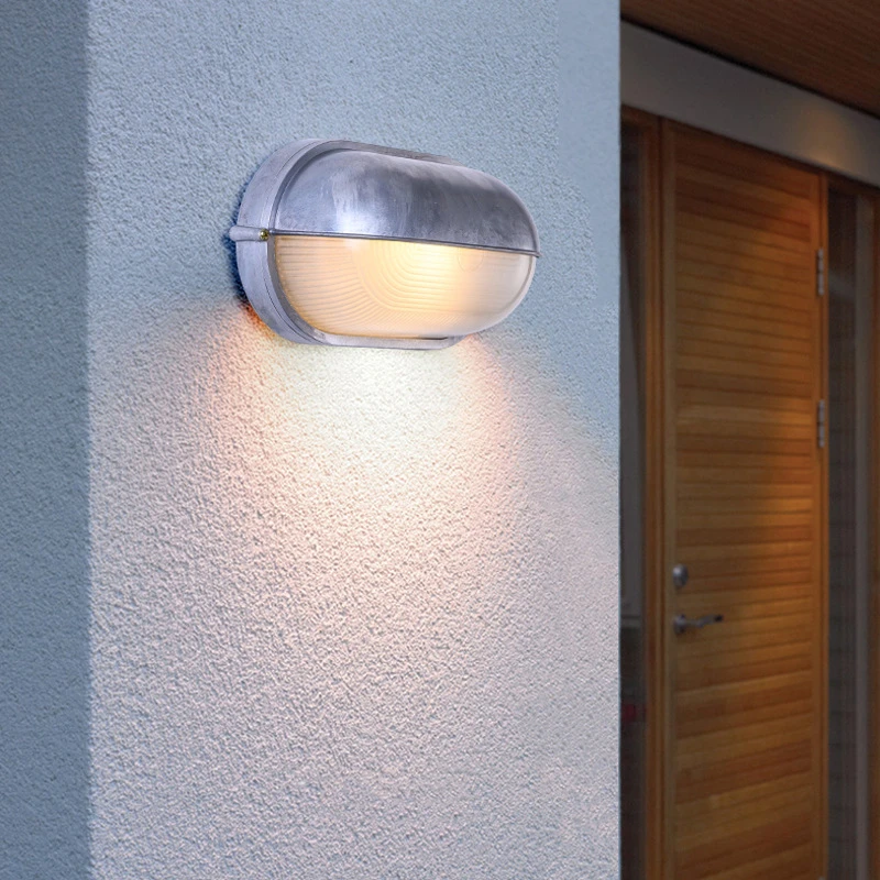 Outdoor Retro LED Wall Lamp E27 Industrial Vintage IP65 Waterproof Glass Ceiling Sconce Bathroom Garden Porch Wall Light Fixture