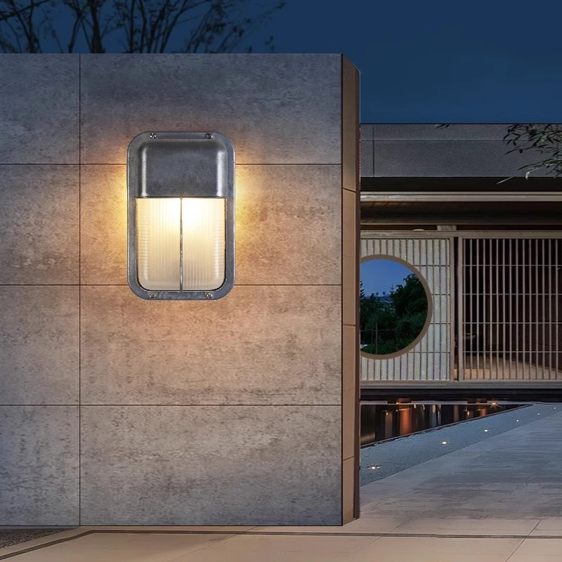 Outdoor Retro LED Wall Lamp E27 Industrial Vintage IP65 Waterproof Glass Ceiling Sconce Bathroom Garden Porch Wall Light Fixture