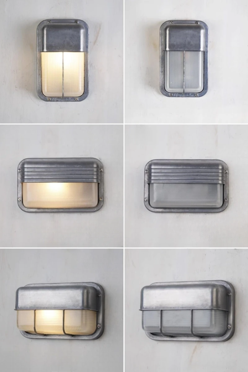Outdoor Retro LED Wall Lamp E27 Industrial Vintage IP65 Waterproof Glass Ceiling Sconce Bathroom Garden Porch Wall Light Fixture