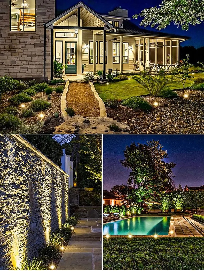 6PCS Outdoor Garden Lighting IP67 Waterproof LED Underground Light 5W10W15W Buried Light Garden Landscape Light 110V220V 12V