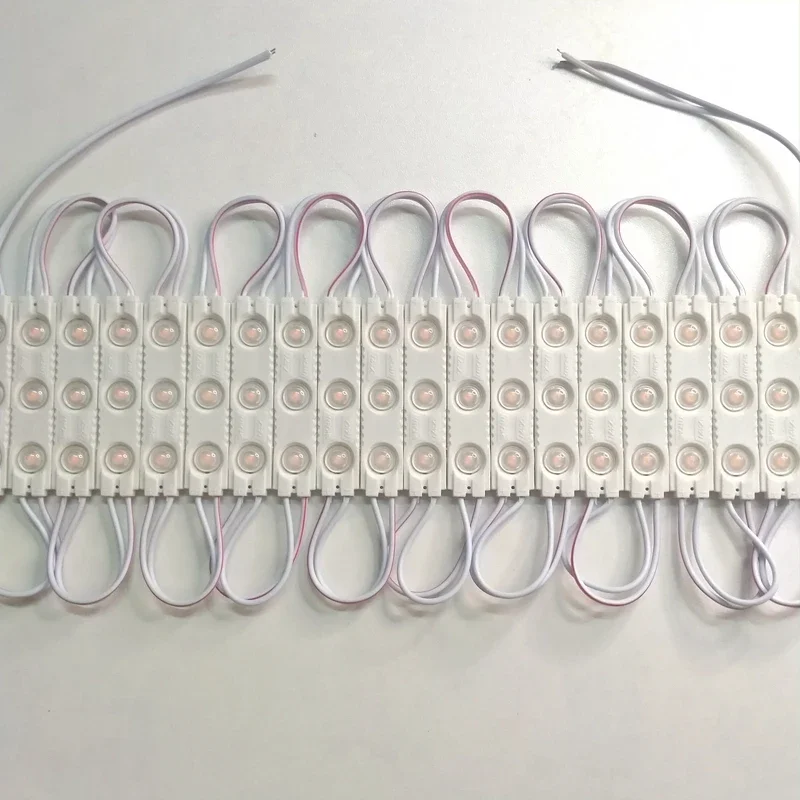 20pcs DC12V 24V 2835 3LED Module Injection Waterproof IP67 Decorative 2835 Strip Bar Light Lamp White Red Green Blue Yellow Pink