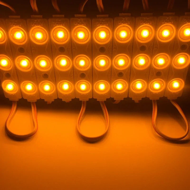 20pcs DC12V 24V 2835 3LED Module Injection Waterproof IP67 Decorative 2835 Strip Bar Light Lamp White Red Green Blue Yellow Pink