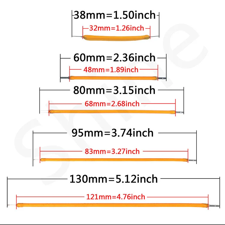 10pcs LED Filament Flexible 3V COB 38mm 60mm 95mm 80mm 130mm 145mm 185mm 260mm 300mm Edison Bulb Lamp Parts LED Diode Decoration