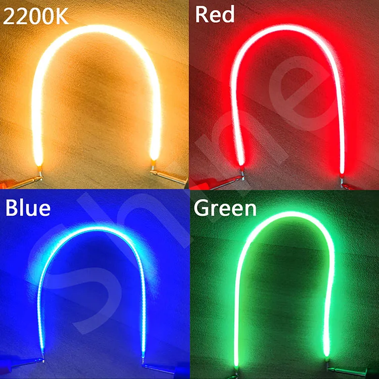 10pcs LED Filament Flexible 3V COB 38mm 60mm 95mm 80mm 130mm 145mm 185mm 260mm 300mm Edison Bulb Lamp Parts LED Diode Decoration