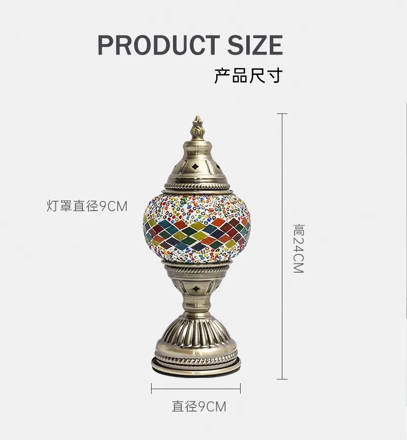 Mosaic Table Lamp Vintage Art Deco Handcrafted Lamparas De Mesa Mosaic Glass Bed Light Lamparas Con Mosaicos Night Lights
