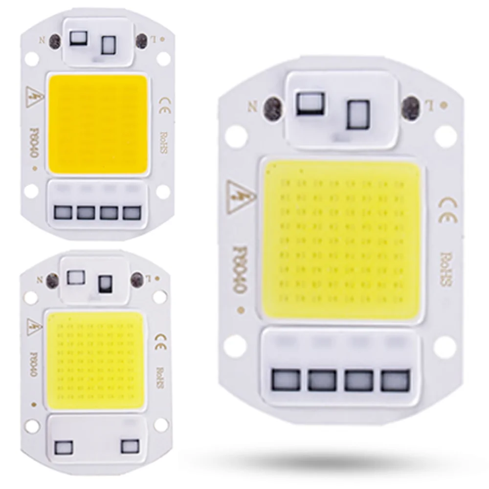 LED COB Chip 20W 30W 50W AC 220V Smart IC No Need Driver LED Lamp Beads DIY Flood Light Spotlight Floodlight Outdoor Chip Light