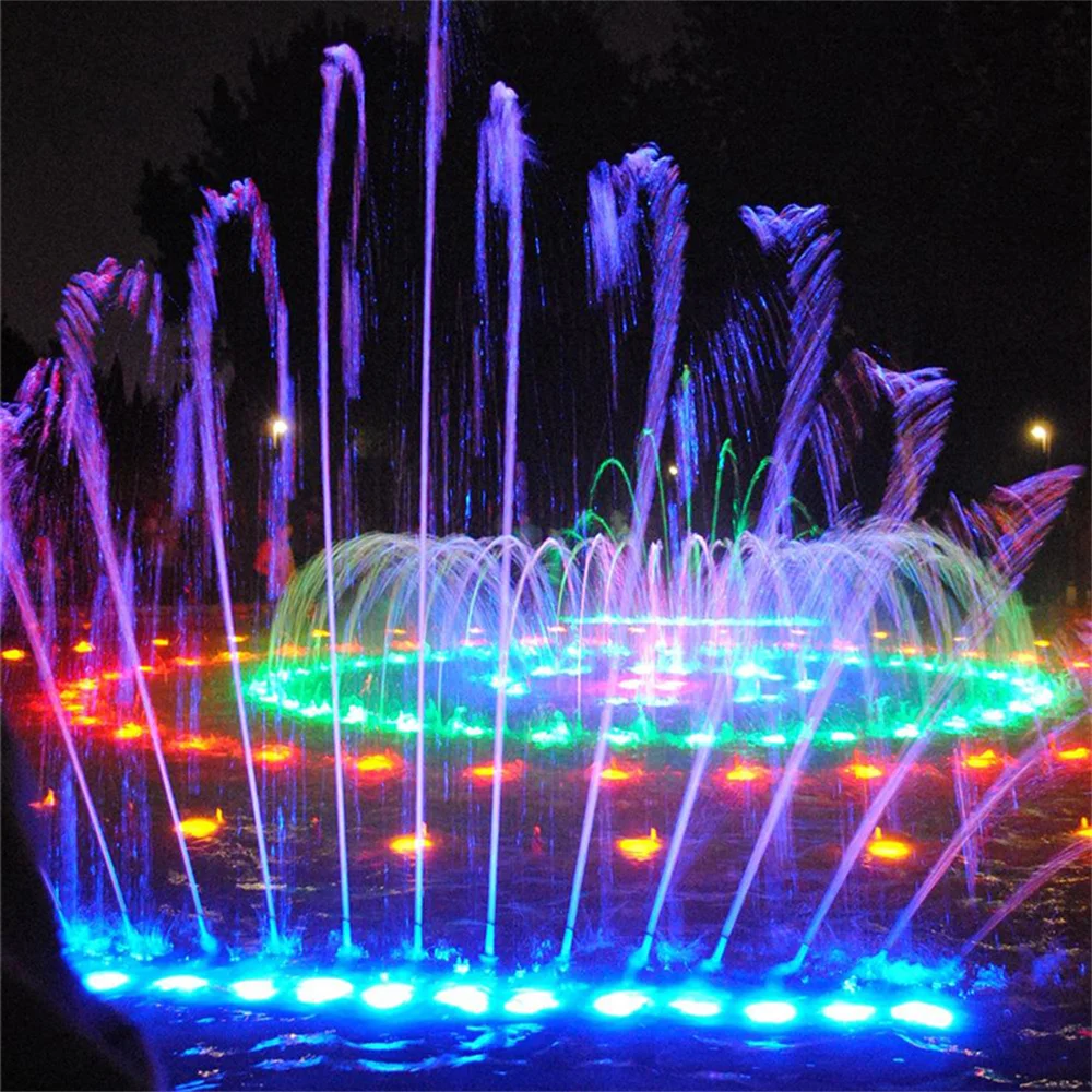 RGB Underwater LED Spotlight Bulb AC 110V 220V DC 12V 15W 10W Landscape Lamp Flood Light Outdoor Garden Fountain Pool Decoration
