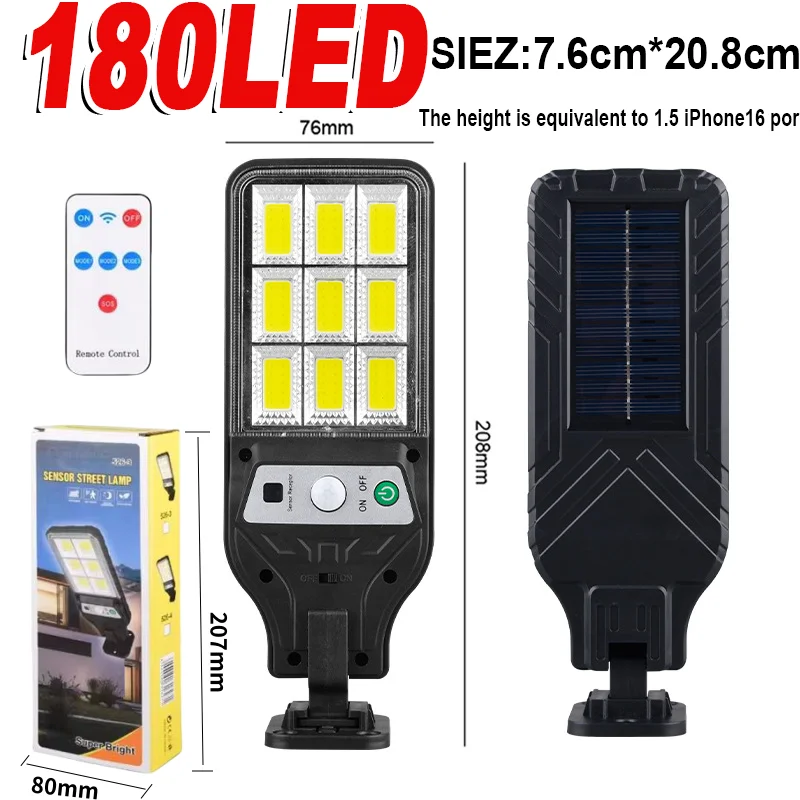 2025 350000LM Outdoor Solar Lights Motion Sensor Solar Waterproof Security Wall Lighting Garden Wall Courtyard Path Lighting