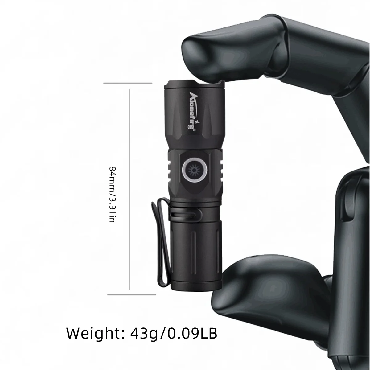 High Power Zoom Beam Light LED Lighting Mini Flashlight Type-C Usb Rechargeable Portable Pocket Torch Home Outdoor 16340 Battery