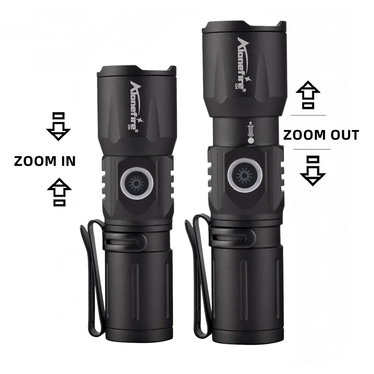 High Power Zoom Beam Light LED Lighting Mini Flashlight Type-C Usb Rechargeable Portable Pocket Torch Home Outdoor 16340 Battery