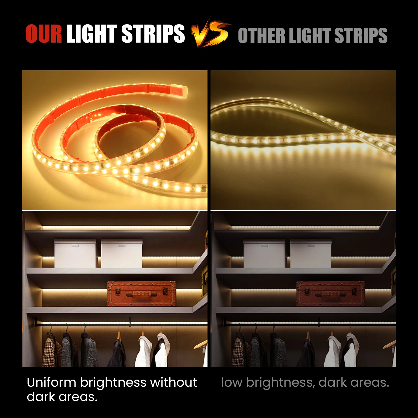 220V LED Strip Light 0.5m 5m 10m 20m 25m 30m 40m 2835 120LEDs Flexible LED Tape with Adhesive Tape Waterproof Ribbon Light