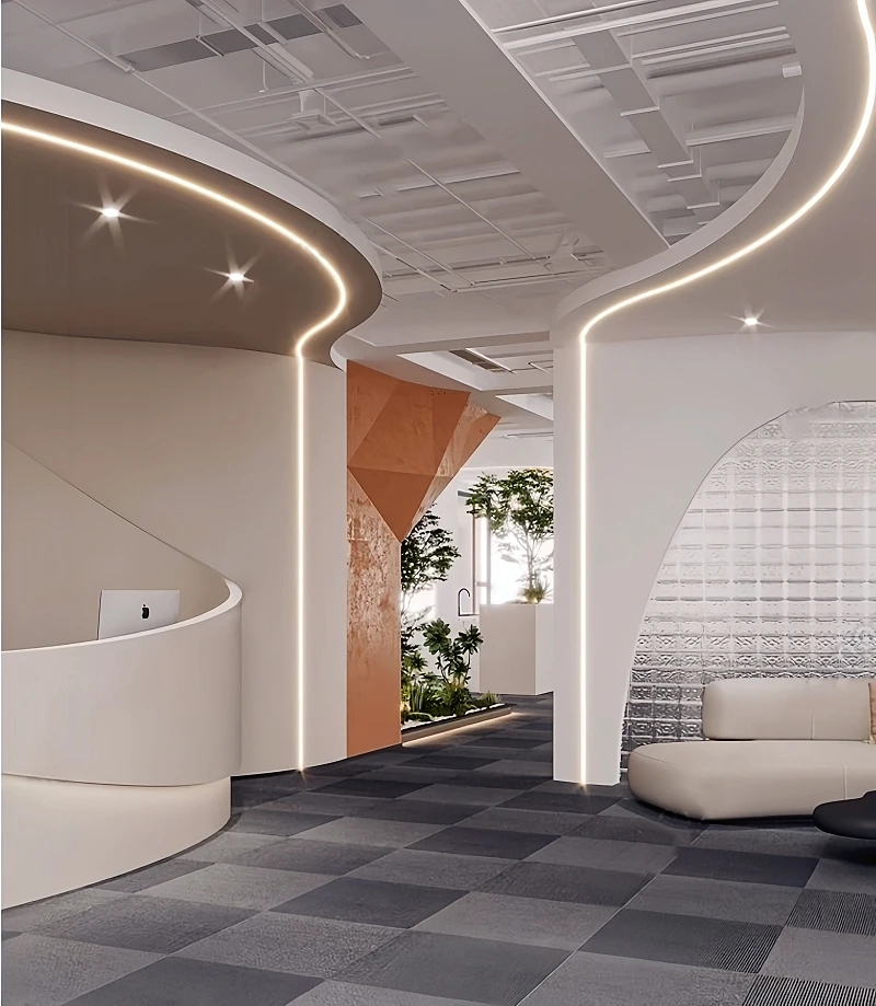 Curved U/YW-Style LED Aluminum Profile Recessed Bendable Aluminum Channel Silicone Diffuser Ceiling Floor Decor Bar Strip Lights