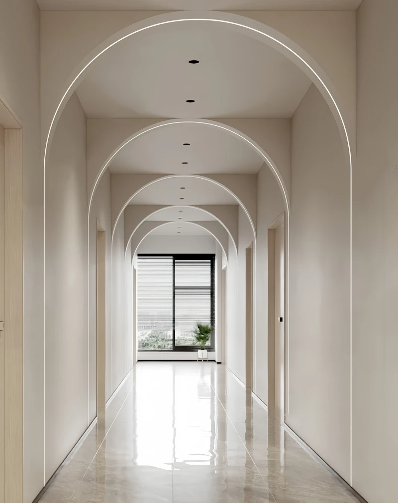 Curved U/YW-Style LED Aluminum Profile Recessed Bendable Aluminum Channel Silicone Diffuser Ceiling Floor Decor Bar Strip Lights
