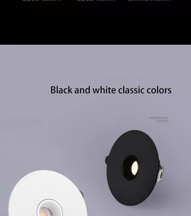 Led Spotlight Small Beam Angle 3 8 15 Degree Spot Light Recessed Round Atmosphere Dining Table Ultra-thin White Black 85-265V