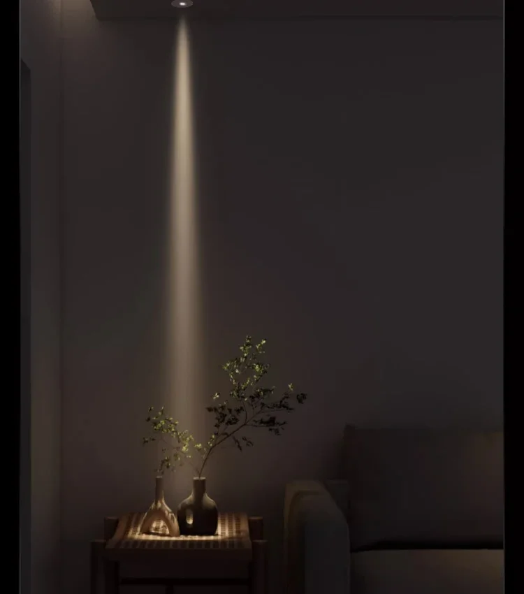 Led Spotlight Small Beam Angle 3 8 15 Degree Spot Light Recessed Round Atmosphere Dining Table Ultra-thin White Black 85-265V