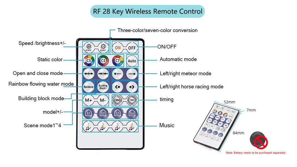 DC / USB Bluetooth SPI LED Music Controller 5V 12V 24V 2048 Pixel Smart APP Dimmer RF Remote for WS2812 WS2811 Magic Light Strip
