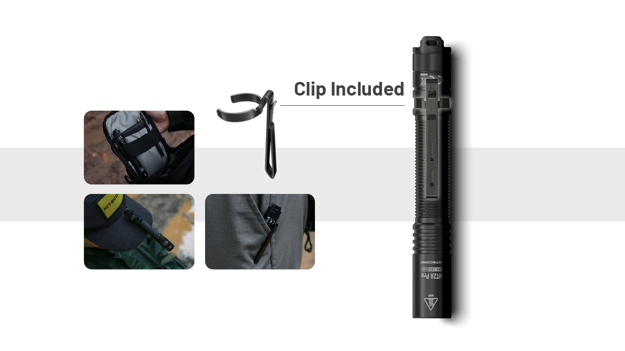 NITECORE MT2A Pro 1000Lumens USB-C Rechargeable AA Flashlight UHi 20 LED Include Battery