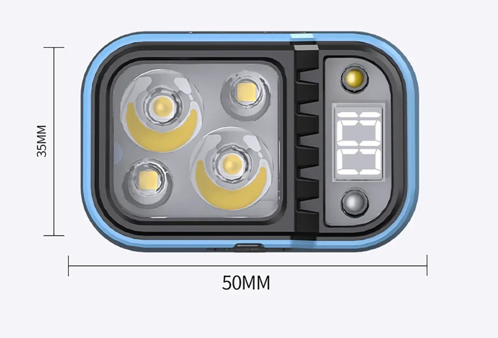 Rechargeable Fishing LED Headlamp With Sensors and Battery Indicator Super Bright Camping Light Using XPG+COB Lamp Beads