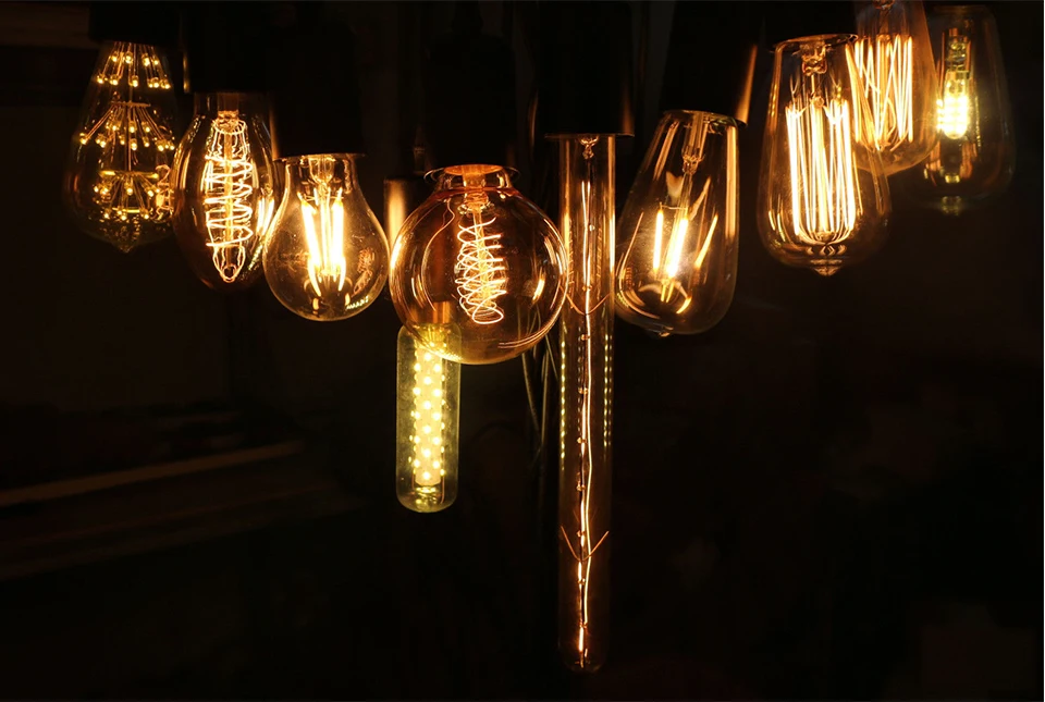 Retro Edison Light Bulb E27 40W 220V 110V Bedroom Industrial Loft Vintage Bulb For Home Decor Filament incandescent Edison Lamp