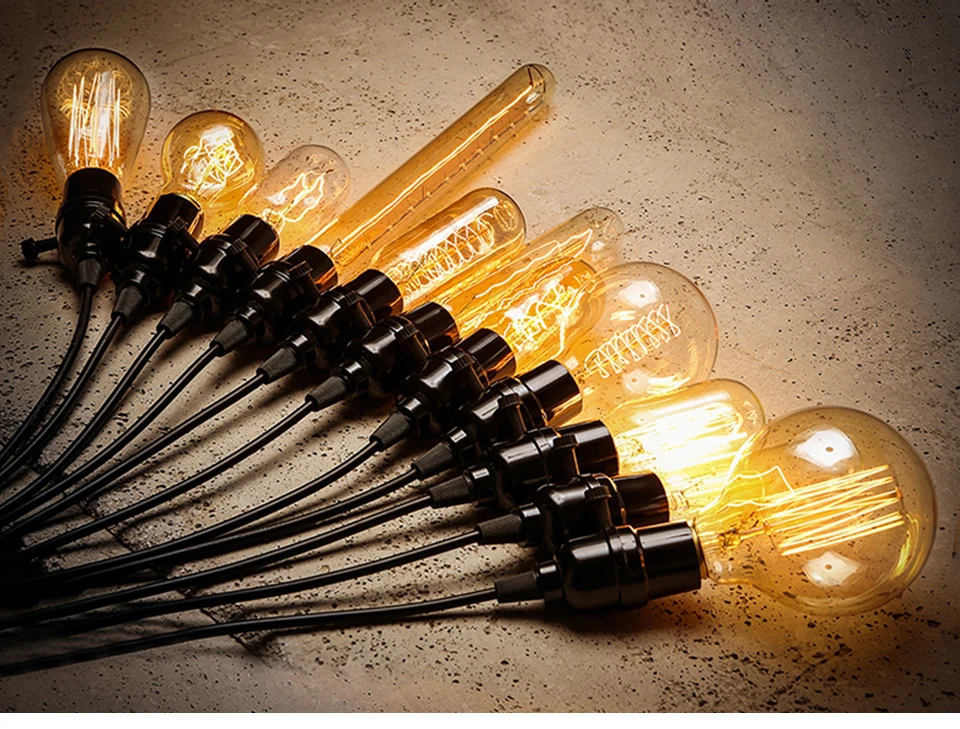 Retro Edison Light Bulb E27 40W 220V 110V Bedroom Industrial Loft Vintage Bulb For Home Decor Filament incandescent Edison Lamp