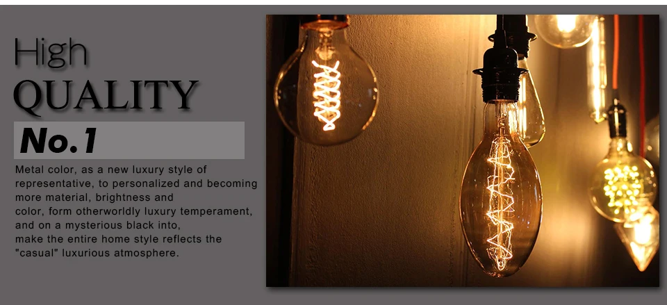 Retro Edison Light Bulb E27 40W 220V 110V Bedroom Industrial Loft Vintage Bulb For Home Decor Filament incandescent Edison Lamp