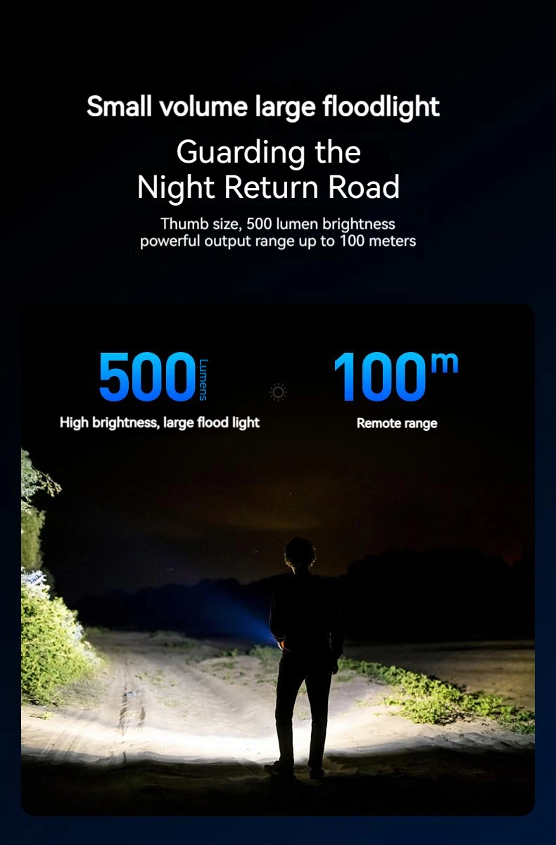 Philips New 7cm LED Rechargeable Mini Portable Flashlight 7 Lighting Modes For Hiking And Travel Self Defense