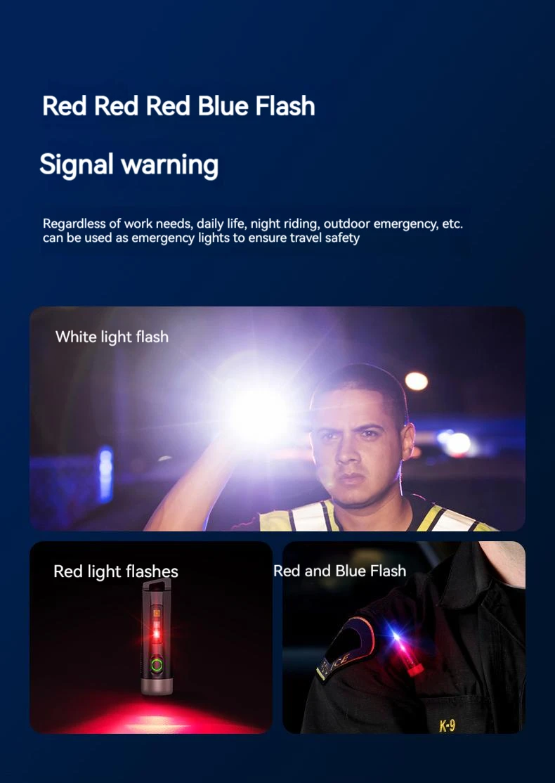 Philips New 7cm LED Rechargeable Mini Portable Flashlight 7 Lighting Modes For Hiking And Travel Self Defense