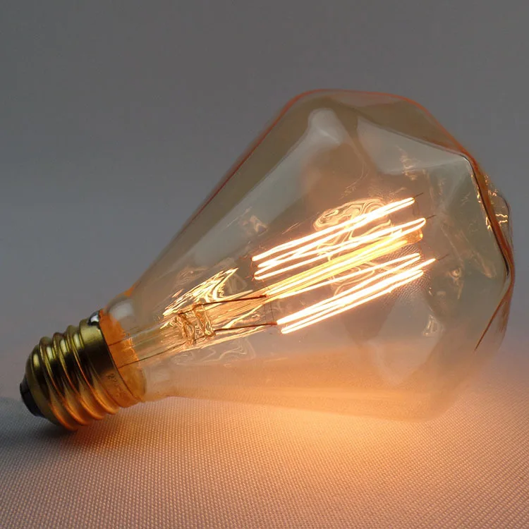 Edison Bulb E27 Warm White 40W 60W ST64 G95 G80 G125 220V Carbon Retro Light Bulb Tungsten Silk Light Bar Window Decoration
