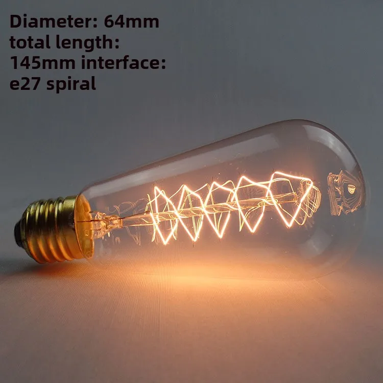 Edison Bulb E27 Warm White 40W 60W ST64 G95 G80 G125 220V Carbon Retro Light Bulb Tungsten Silk Light Bar Window Decoration
