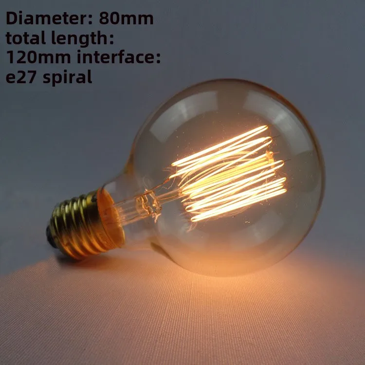 Edison Bulb E27 Warm White 40W 60W ST64 G95 G80 G125 220V Carbon Retro Light Bulb Tungsten Silk Light Bar Window Decoration