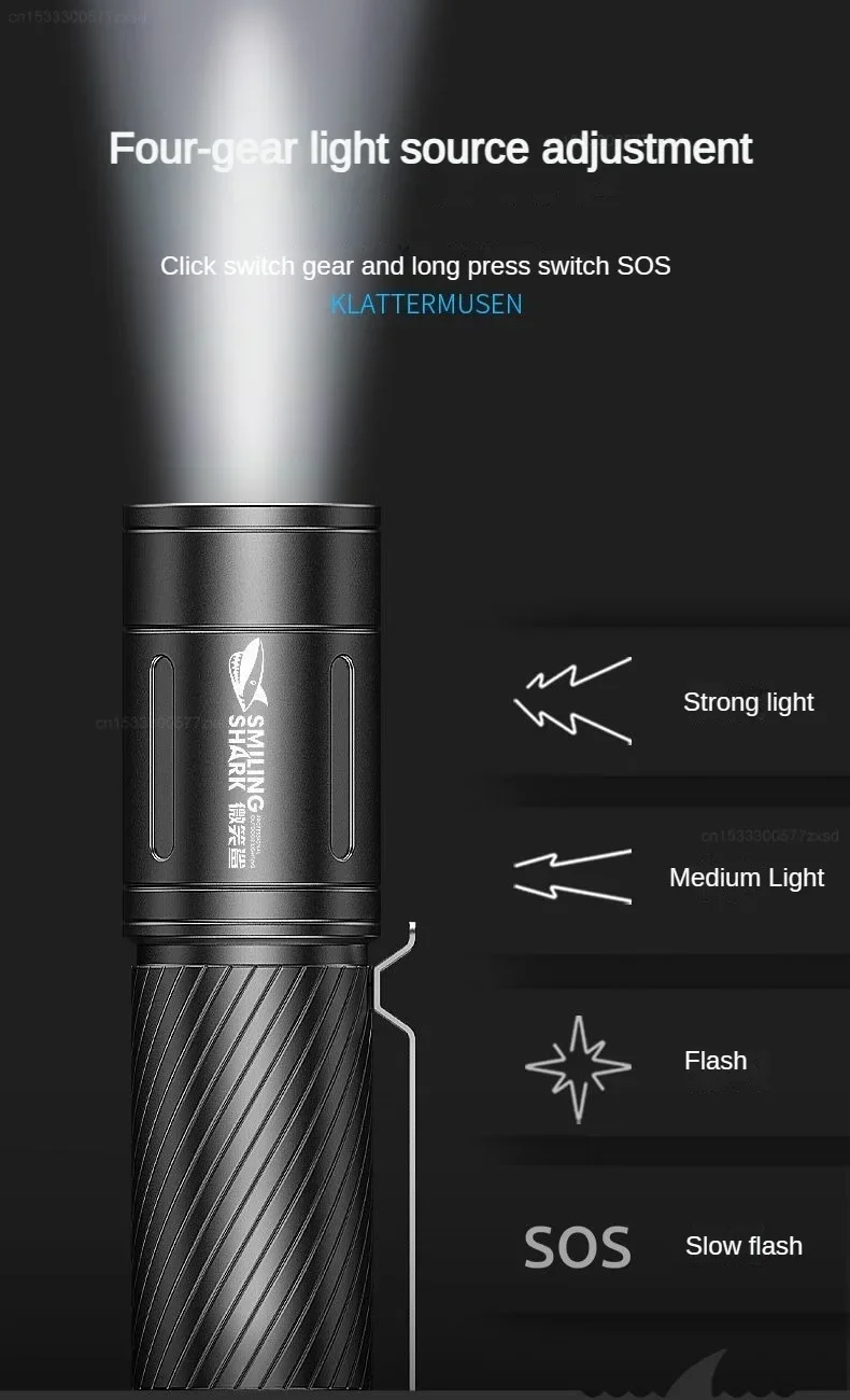 New Flashlight Strong Light Charging Ultra Bright Long Range Home Outdoor Mini Portable Emergency Light USB Charge LED Lamp