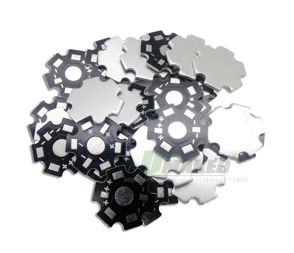 10-1000pc 1W 3W 5W High Power Dia 20mm Star LED PCB Aluminum Plate Heatsink Base 4-6-8Pin RGB RGBW For Flashlight Spot Lamps DIY