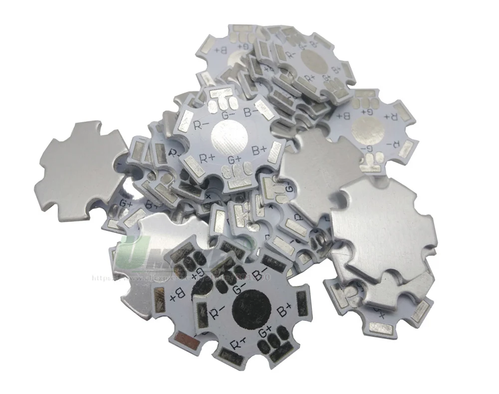 10-1000pc 1W 3W 5W High Power Dia 20mm Star LED PCB Aluminum Plate Heatsink Base 4-6-8Pin RGB RGBW For Flashlight Spot Lamps DIY