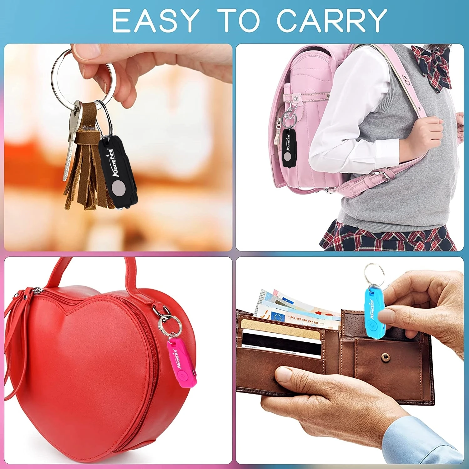 Mini LED Keychain Light USB Rechargeable Cool Flashlight Student Child Reading Book Lamp Emergency Torch Stair Keyhole Light