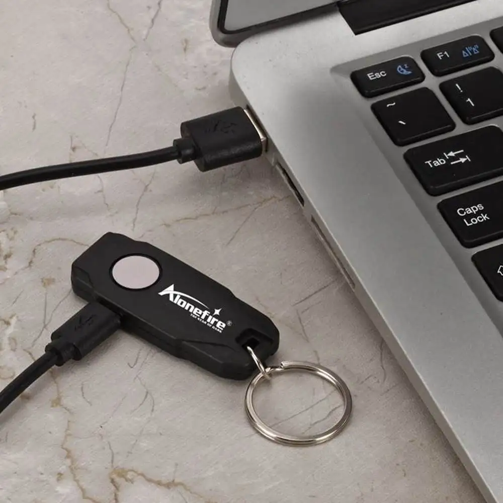 Mini LED Keychain Light USB Rechargeable Cool Flashlight Student Child Reading Book Lamp Emergency Torch Stair Keyhole Light