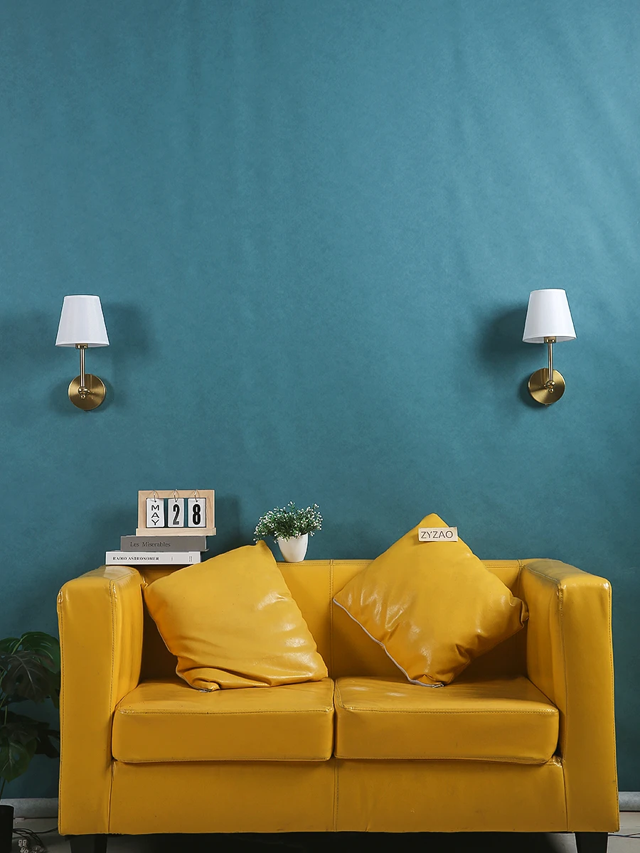 American Retro Wall Lamp Bedroom Bedside Lamp Bathroom Mirror Lamp Luster Luxury Sconce Fabric Lamp Shade TV Wall Lights Fixture