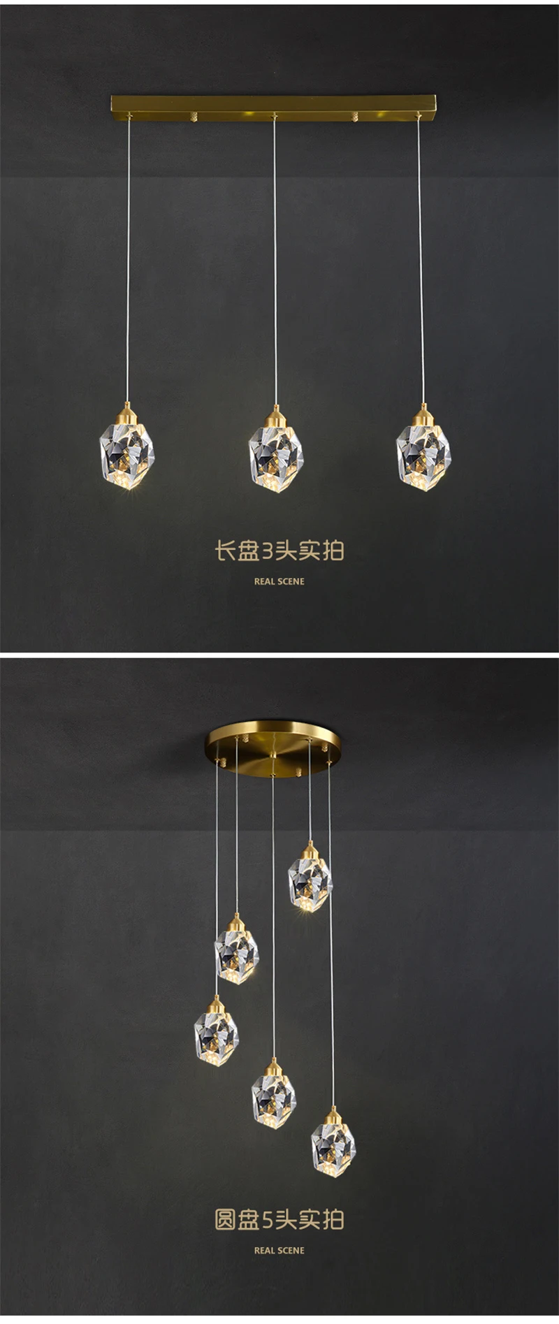 Modern Crystal Chandelier Indoor Crystal Ceiling Light Fixtures With Clear Solid Crystal For Living Room Hallway Kitchen Lamp