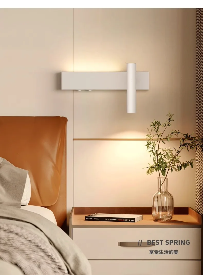 Bedroom Bedside LED Wall Lamp Atmosphere Lamp Modern And Simple Living Room Background Wall Lamp Corridor Wall Spotlight